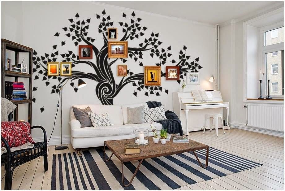 Декоративное дерево на стене своими руками