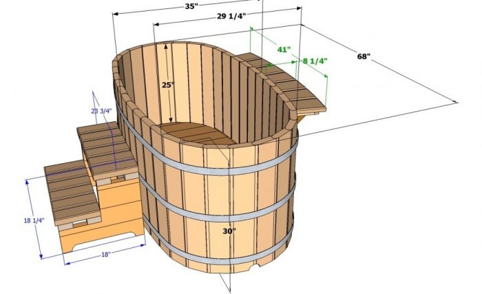 Купель для бани своими руками: деревянная, бетонная и модель миниатюра
