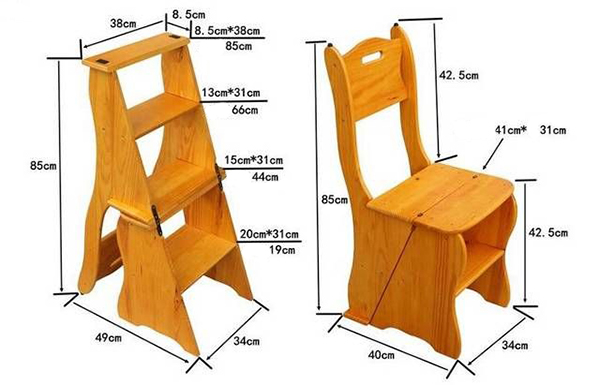 Лестница трансформер своими руками: стремянка, симпатичный стул и табурет