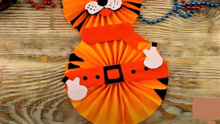 Симпатичные поделки тигра на Новый год для дома, в школу и в детский сад